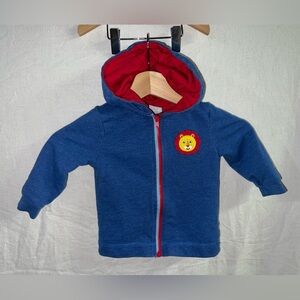 Fisher-Price Baby Zip-Up Hoodie Jacket Lion Patch | 18M